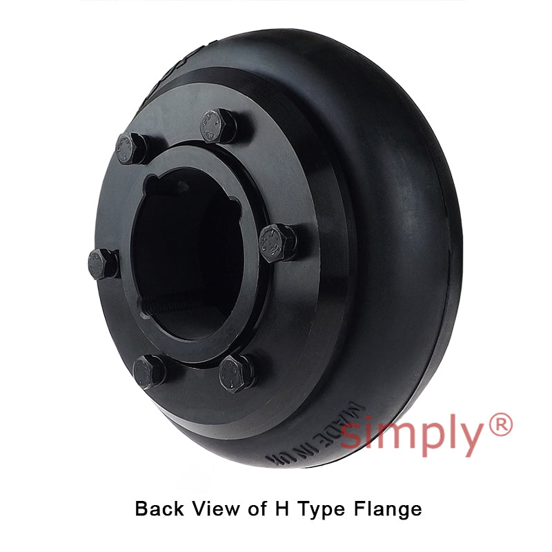 Major Branded F120H/F120B Outer Facing Taper Bore/Pilot Bored Tyre Drive Coupling Assembly with Natural Rubber Tyre