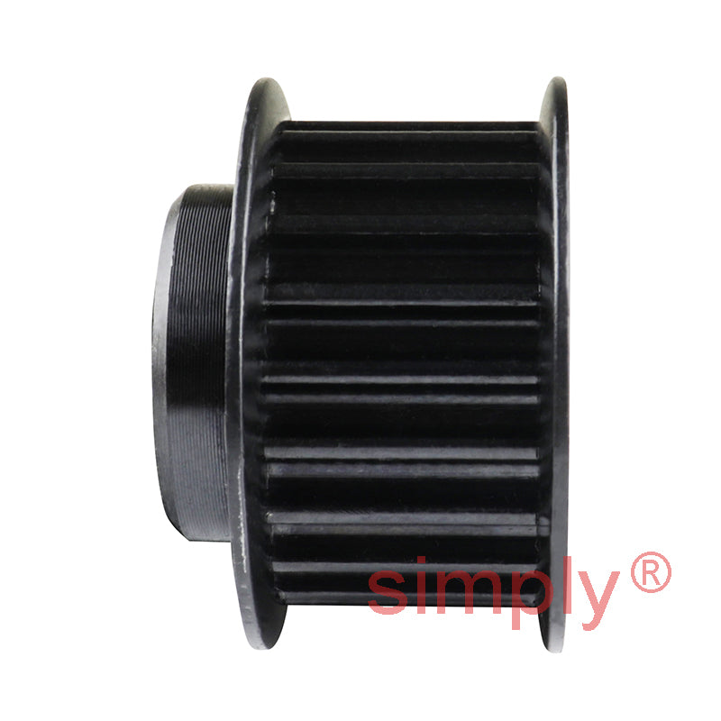 P21-5M-15F - 5mm Pitch 21 Tooth Flanged HTD Type Steel Pilot Bore Timing Pulley for 15mm Wide Belts