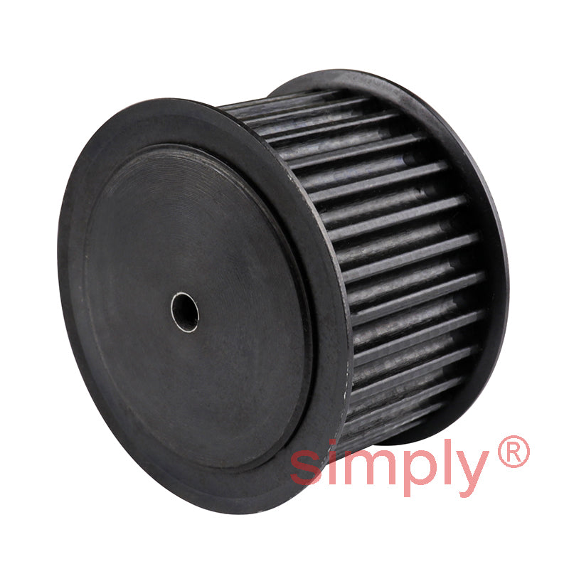 P30-5M-25F - 5mm Pitch 30 Tooth Flanged HTD Type Steel Pilot Bore Timing Pulley for 25mm Wide Belts