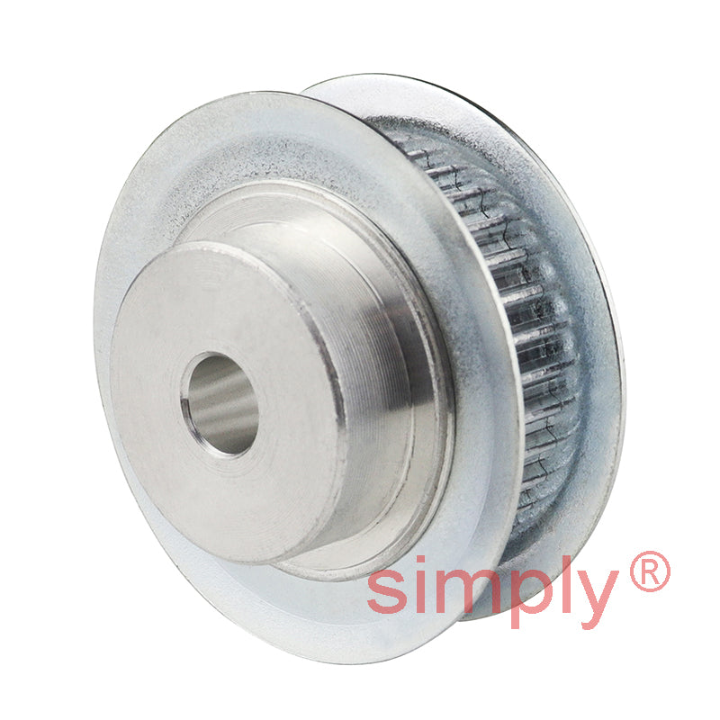 P40-3M-15F - 3mm Pitch 40 Tooth Flanged HTD Type Aluminium Pilot Bore Timing Pulley for 15mm Wide Belts