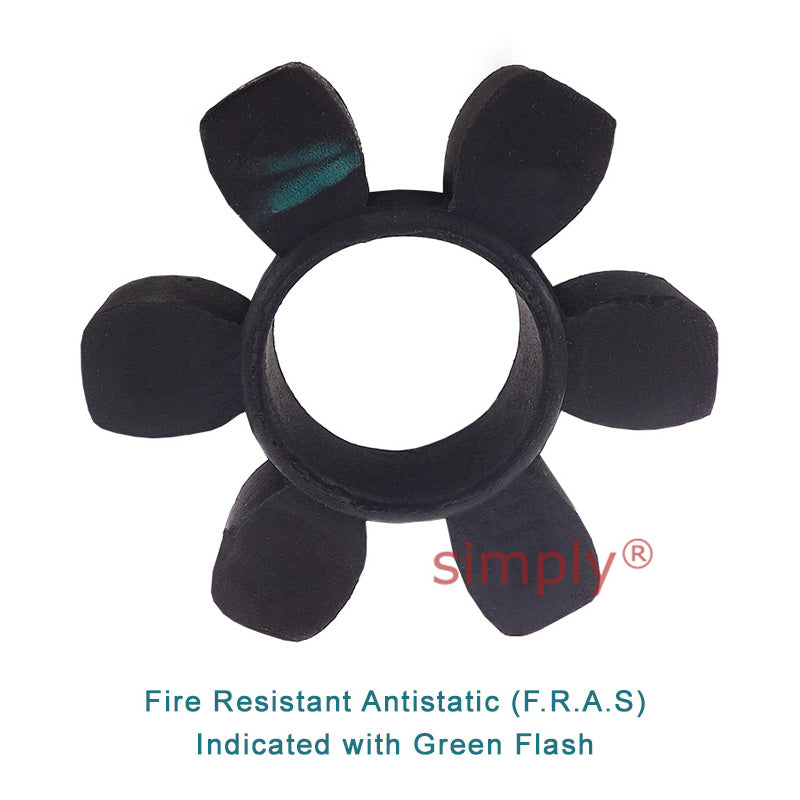 Major Branded HRC230H Coupling Assembly Outer Facing Taper Bores Max Bush Bore 75mm / 3 inch with Fire Resistant Antistatic (F.R.A.S) Insert