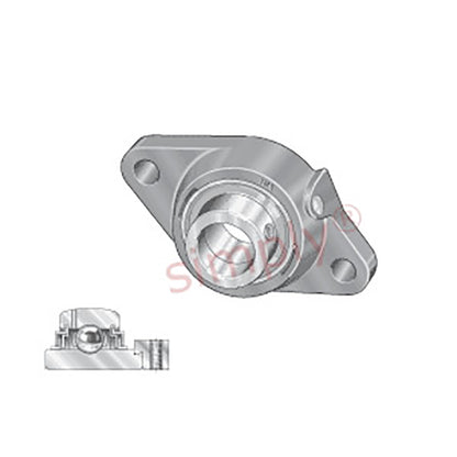INA LCJT30XLN Two Bolt Cast Iron Oval Housing with Eccentric Collar Insert for Wide Temperatures 30mm Bore