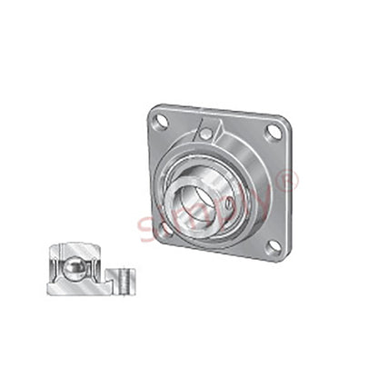 INA PCF40XL Four Bolt Cast Iron Square Housing with Eccentric Collar Insert 40mm Bore