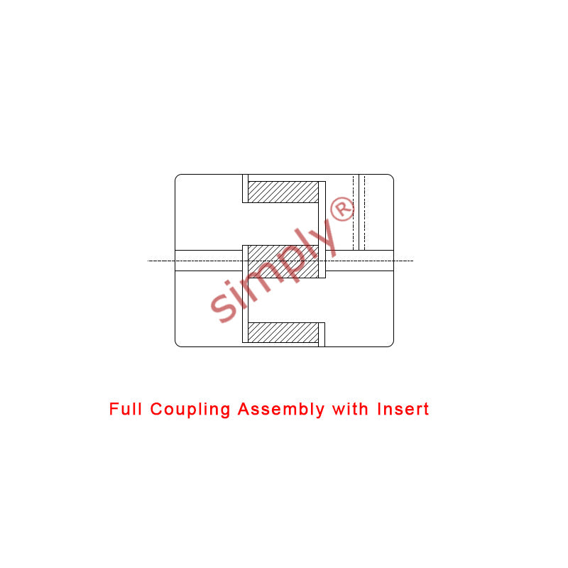 Major Branded L110B/L110B Pilot Bored Jaw Coupling Assembly Max Bore 42mm with Nitrile Rubber Insert