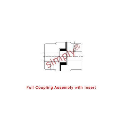 Major Branded L190B/L190B Pilot Bored Jaw Coupling Assembly Max Bore 55mm with Nitrile Rubber Insert