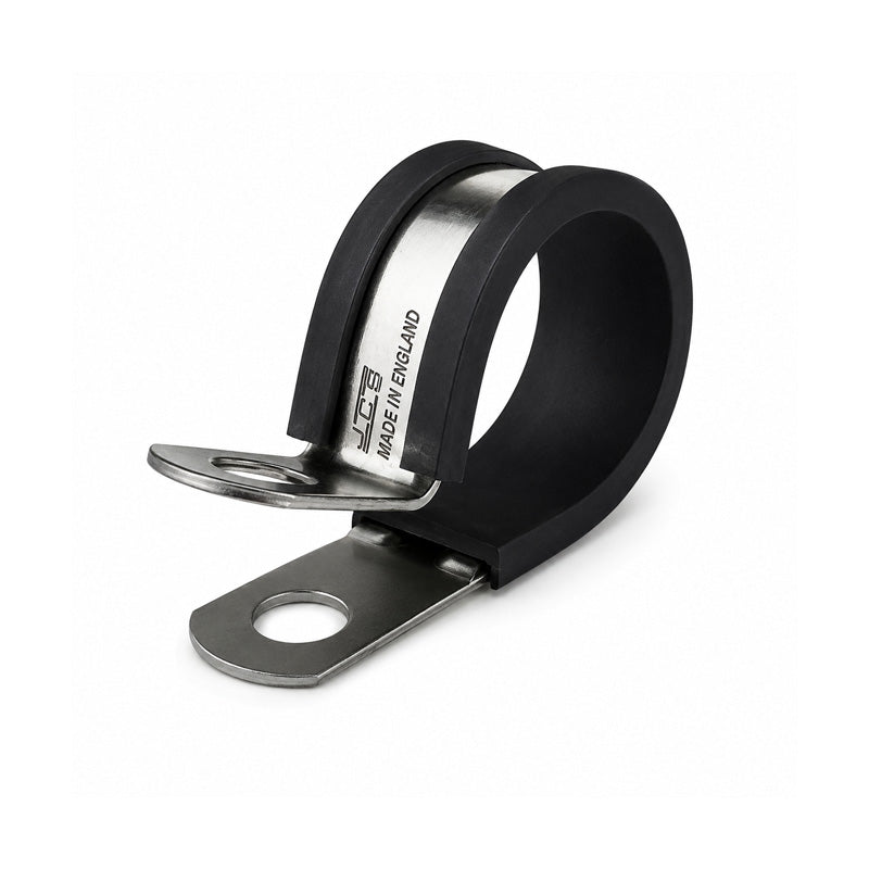 JCS PCSR38 304 Stainless Steel P-Clip with TPE Liner Band 38mm Closed Diameter