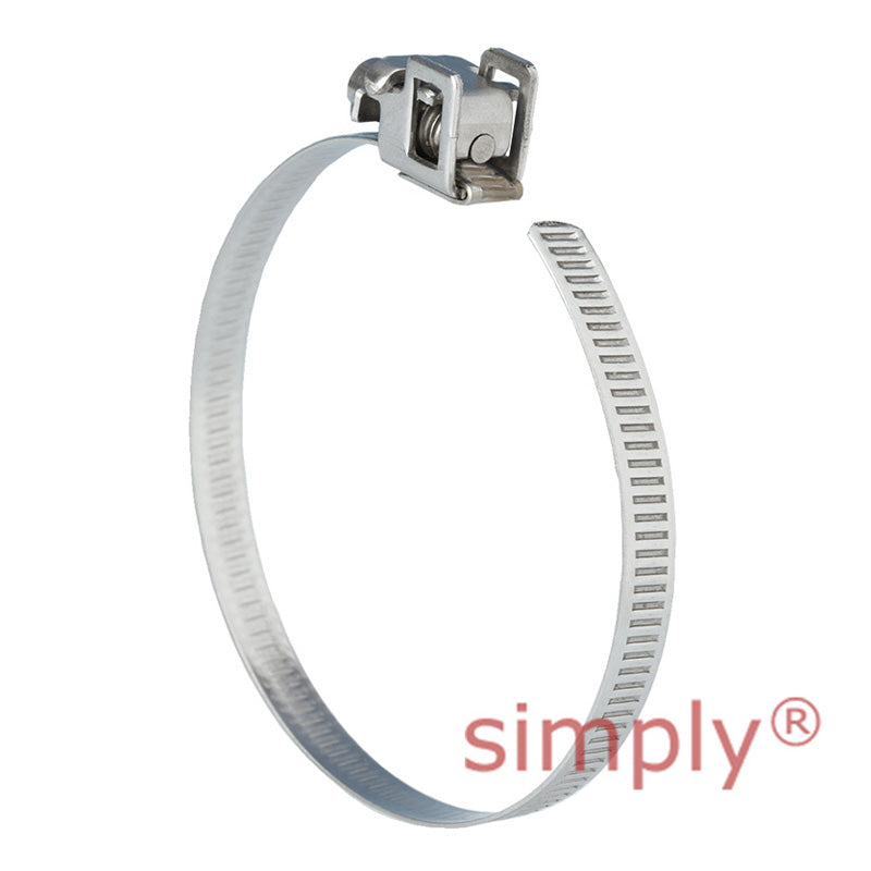 FLS225SS 304 Stainless Steel Jubilee Quick Release Fliplock Strap Adjustment Range 50mm-225mm Band Width 7mm