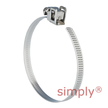FLS075SS 304 Stainless Steel Jubilee Quick Release Fliplock Strap Adjustment Range 45mm-75mm Band Width 7mm