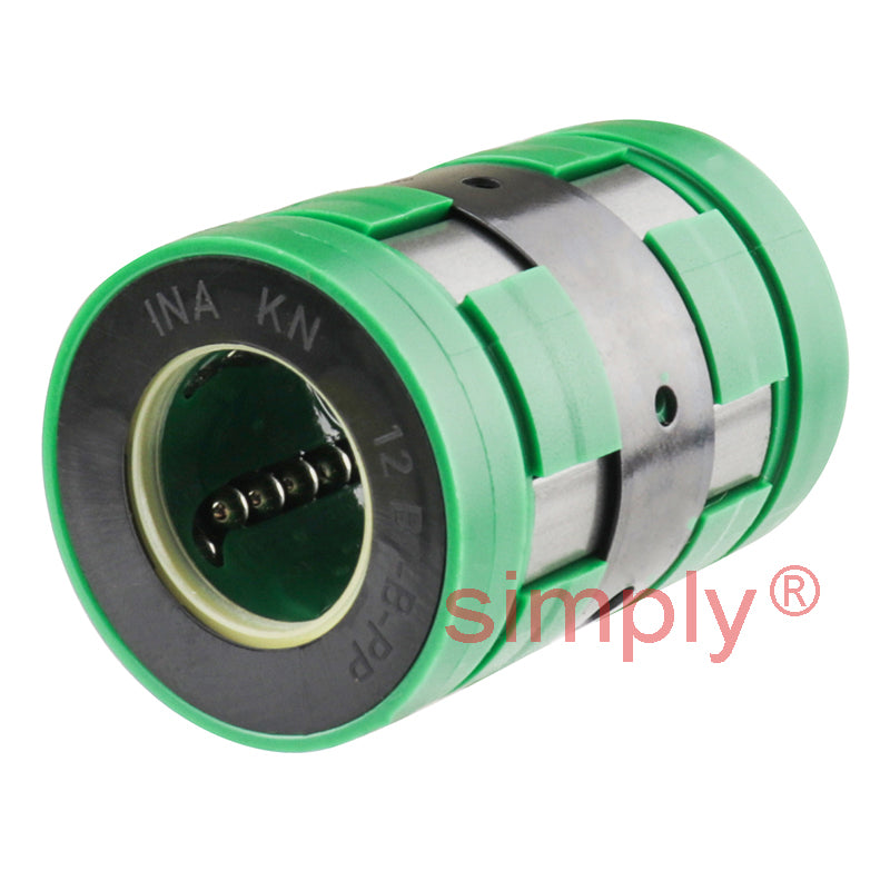 INA KN12BPP Relubricatable Open Linear Ball Bushing with Contact Seals 12x22x32mm