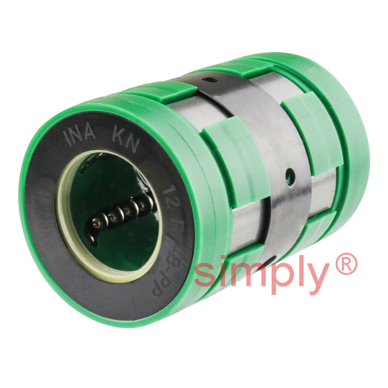 INA KN12BPP Relubricatable Open Linear Ball Bushing with Contact Seals 12x22x32mm