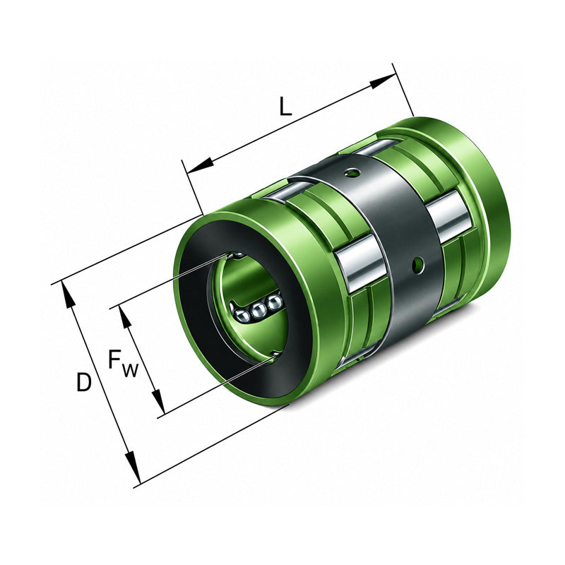 INA KN50BPP Relubricatable Open Linear Ball Bushing with Contact Seals 50x75x100mm