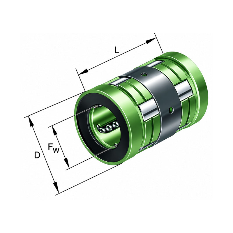 INA KN25 Relubricatable Closed Linear Ball Bushing 25x40x58mm