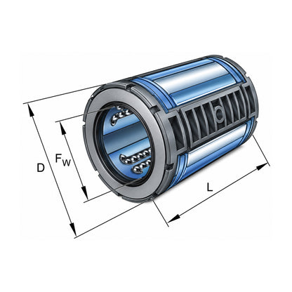 INA KS40 Closed Self Aligning Linear Ball Bushing with Gap Seals 40x62x80mm