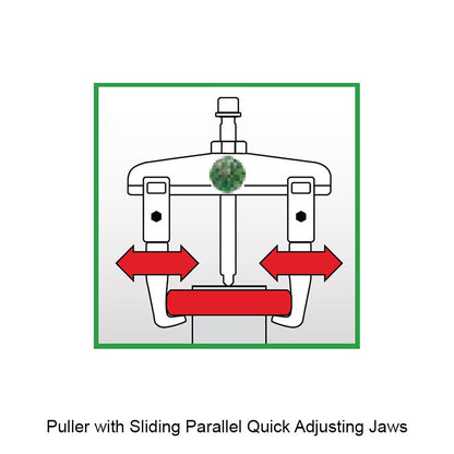 KUKKO Series 20-20+ Universal 2-Jaw Puller with Sliding Parallel Quick Adjusting Jaws 200mm