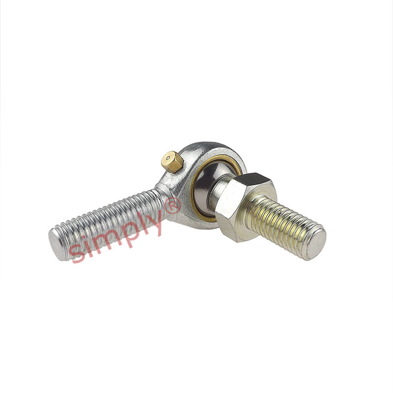 Branded MBL-M10S Left Hand Metric Steel / Bronze Lined Maintenance Required Studded Male Rod End M10x1.5 Thread