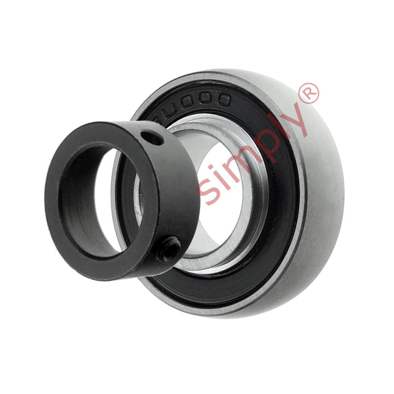SU004 Stainless Steel Metric Eccentric Collar Type Bearing Insert with 20mm Bore 42mm Outside Diameter