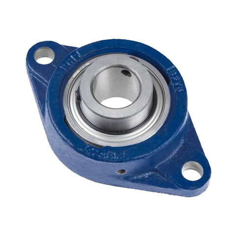 RHP MSF1-7/8 Imperial Four Bolt Square Cast Iron Flange Housing and 1-7/8 inch Bore Grub Screw Insert