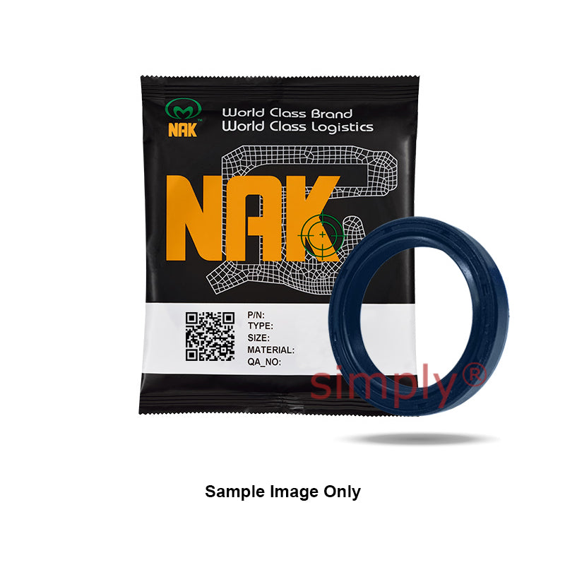 NAK 2x3x0.375 inch Blue Nitrile Rubber Double Lip Rotary Shaft Oil Seal with Garter Spring TC