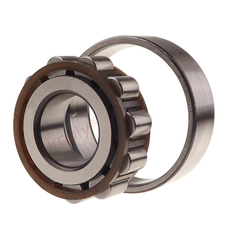 N212ETVPC3 Single Row Cylindrical Roller Bearing Extra Load Polyamide Cage 60x110x22mm