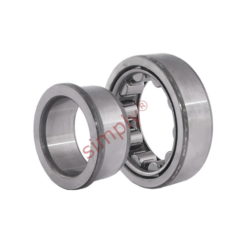 NJ2204-E-TVP2-C3 + HJ2204-E X-life Cylindrical Roller Bearing with Cage and L-section Ring 20x47x18mm