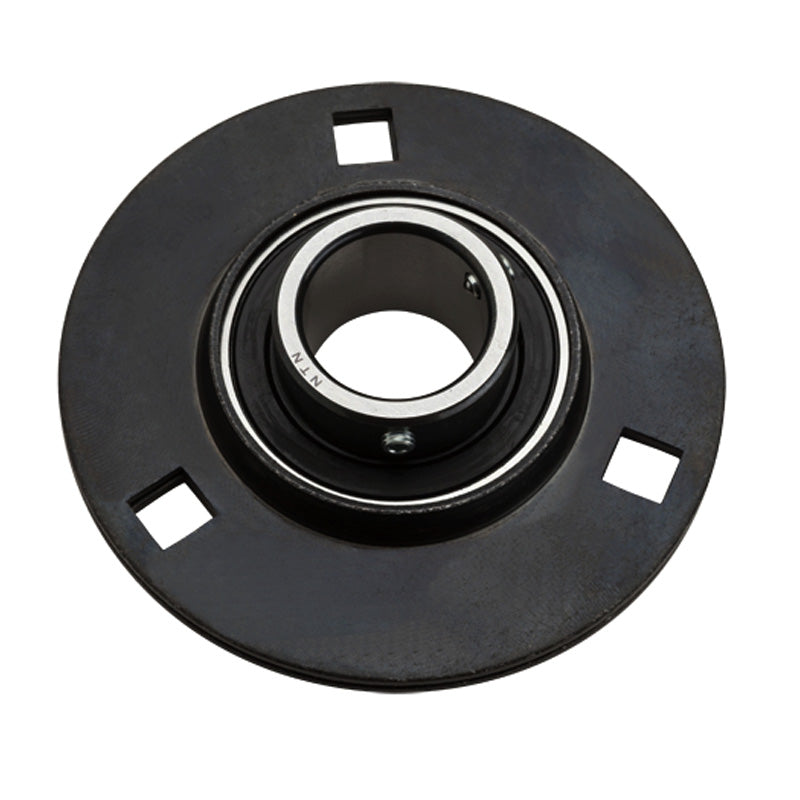 NTN M-AELPF207-104 Round 3 Bolt Pressed Steel Bearing Housing with 1-1/4 inch Eccentric Collar Insert - Allow 2-3 Days