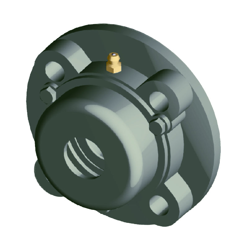 NTN M-C-UCFC205-014D1 Imperial Four Bolt Cast Iron Round Flanged Housing with 7/8 inch Insert with Cast Iron Cover - Open Version - Allow 2-3 Days