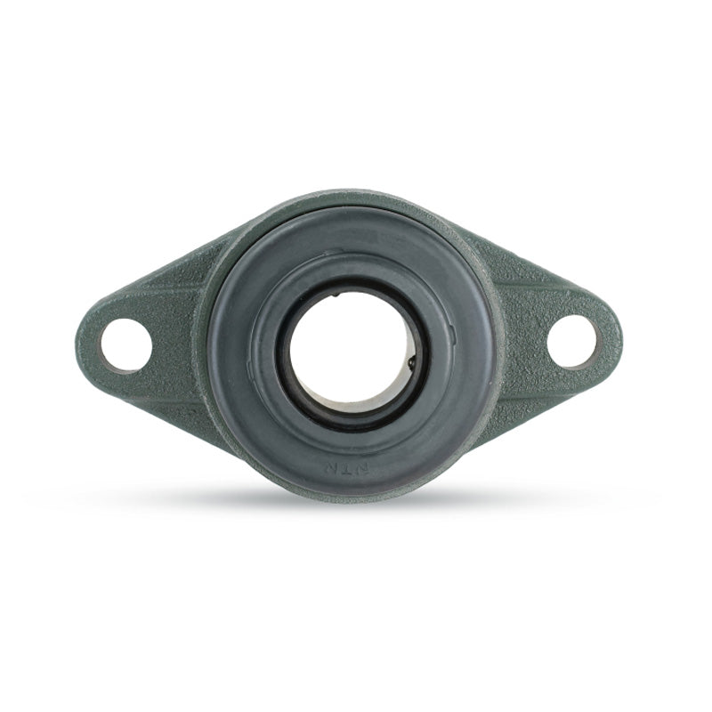 NTN C-UCFL315-300D1 Imperial Two Bolt Oval Cast Iron Flange Housing with 3 inch Bore Insert with Cast Iron Cover - Open Version - Allow 2-3 Days
