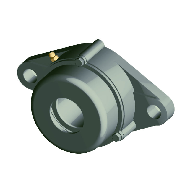 NTN C-UCFLX09-113D1 Imperial Two Bolt Oval Cast Iron Flange Housing with 1-13/16 inch Bore Insert with Cast Iron Cover - Open Version - Allow 2-3 Days