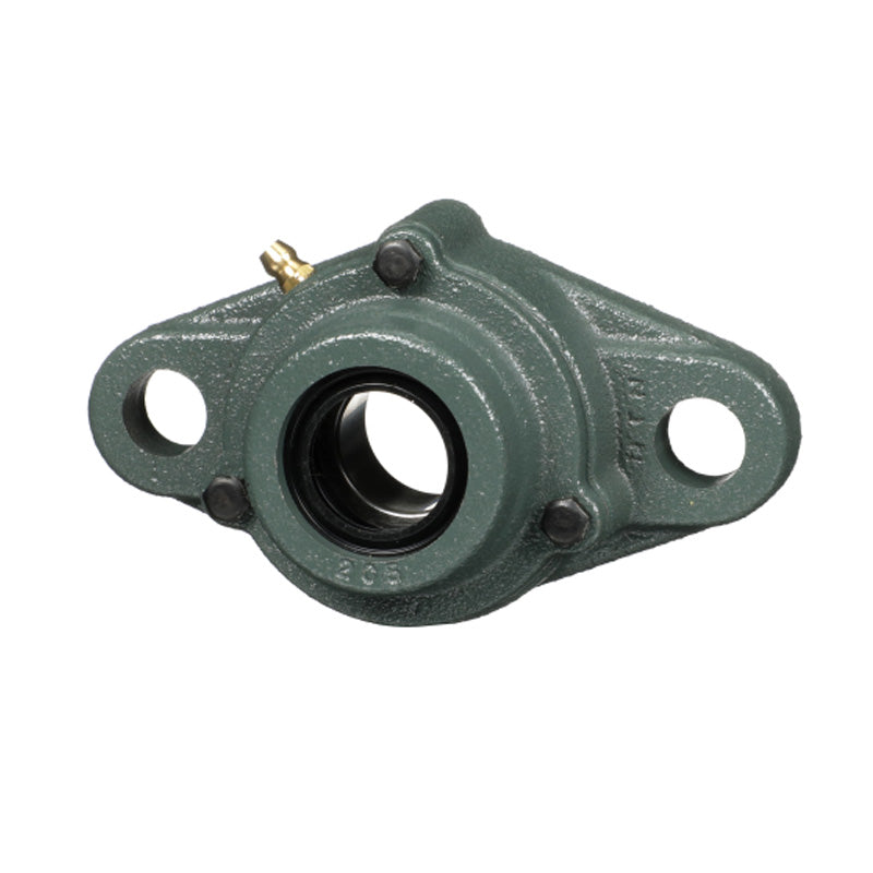 NTN C-UKFL217AD1/HA2317X Imperial Two Bolt Cast Iron Oval Housing with Cast Iron Cover - Open Version - Insert and Adaptor Sleeve Fits 2-15/16 inch Shaft - Allow 2-3 Days