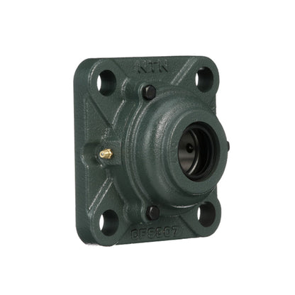 NTN C-UKFS316D1/HE2316X Imperial Four Bolt Square Cast Iron Housing with Cast Iron Cover - Open Version - Insert and Adaptor Sleeve Fits 2-3/4 inch Shaft - Allow 2-3 Days