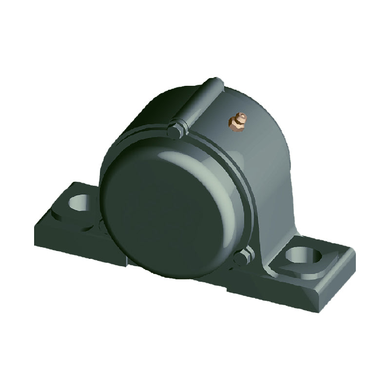 NTN M-CM-UCP212D1 Metric Cast Iron Two Bolt Pillow / Plummer Block Housing with 60mm Bore Insert with Cast Iron Cover - Closed Version - Allow 2-3 Days