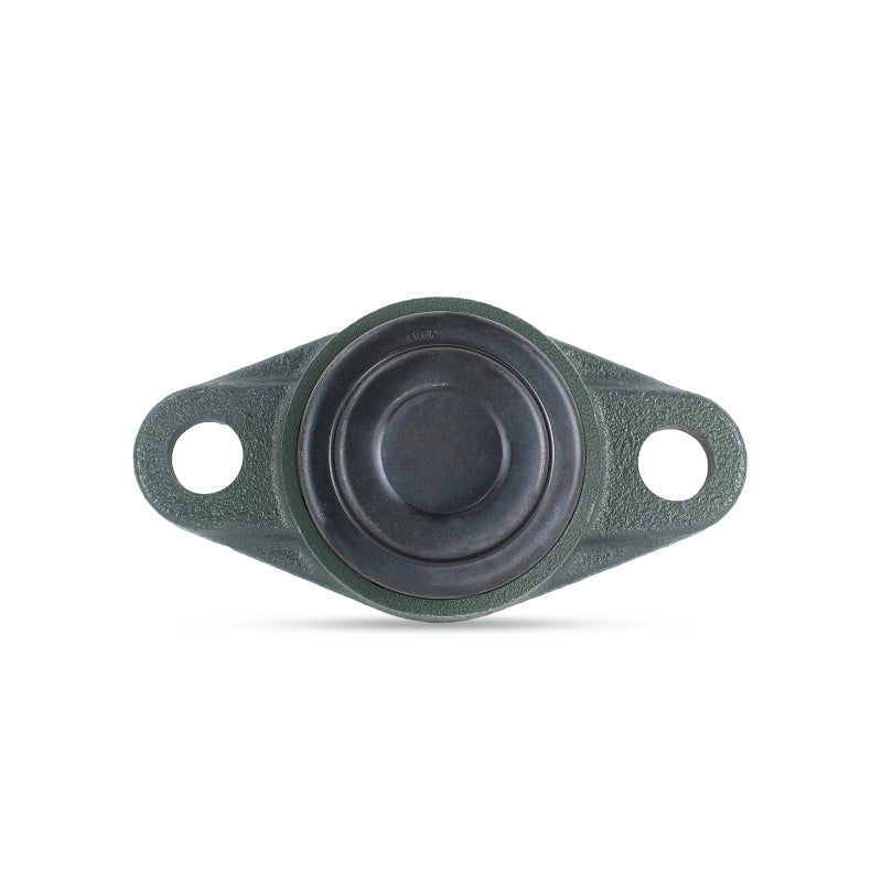 NTN SM-UCFLX10-114D1 Imperial Two Bolt Oval Cast Iron Flange Housing with 1-7/8 inch Bore Insert with Steel Plate Cover - Closed Version - Allow 2-3 Days