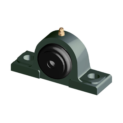 NTN M-SM-UCP209D1 Metric Cast Iron Two Bolt Pillow / Plummer Block Housing with 45mm Bore Insert with Steel Plate Cover - Closed Version - Allow 2-3 Days