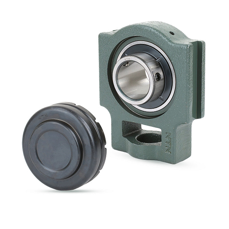 NTN SM-UCT206-104D1 Imperial Cast Iron Take Up Unit with 1-1/4 inch Bore Bearing Unit with Steel Plate Cover - Closed Version - Allow 2-3 Days