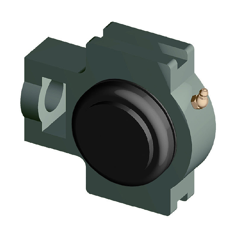 NTN SM-UKT210SD1/HS2310 Imperial Cast Iron Take Up Unit with Steel Plate Cover - Closed Version - Insert and Adaptor Sleeve Fits 1-5/8 inch Shaft - Allow 2-3 Days