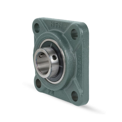 NTN M-UCF208D1 Metric Four Bolt Square Cast Iron Flange Housing with 40mm Bore Insert - Allow 2-3 Days