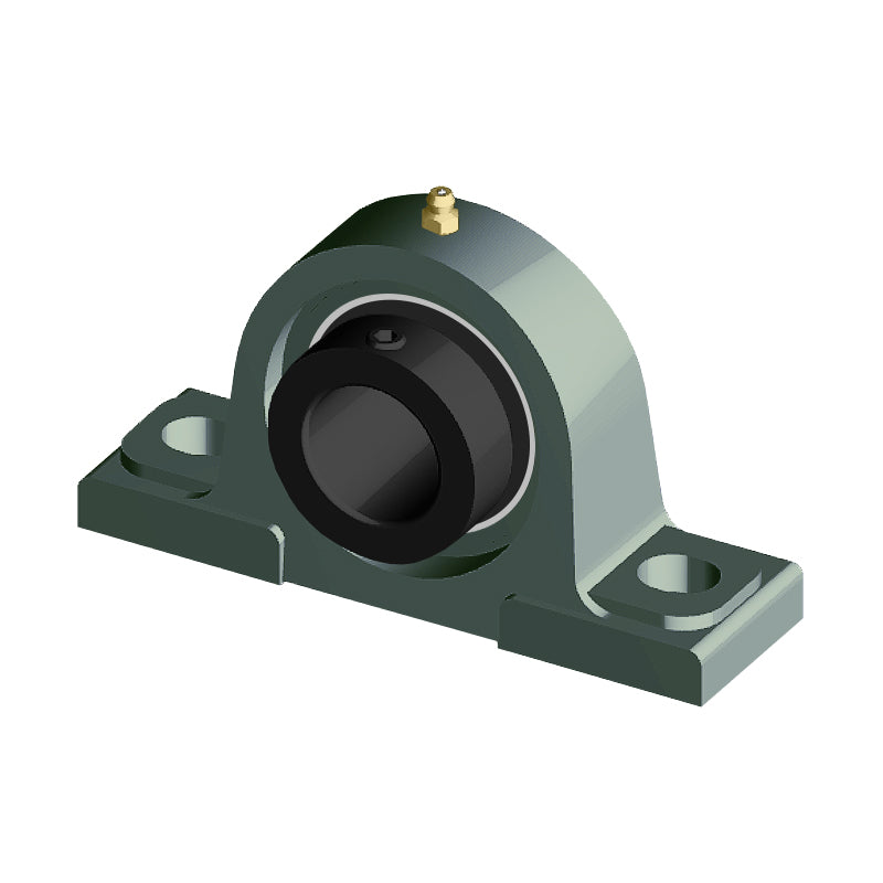 NTN M-UELP215-213D1 Imperial Cast Iron Two Bolt Pillow / Plummer Block Housing with 2-13/16 inch Eccentric Collar Insert - Allow 2-3 Days