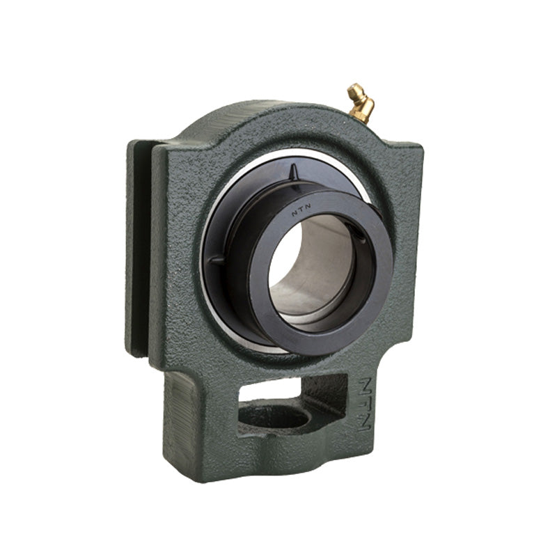 NTN UELT214D1 Metric Cast Iron Take Up Unit with 70mm Bore Eccentric Collar Insert - Allow 2-3 Days