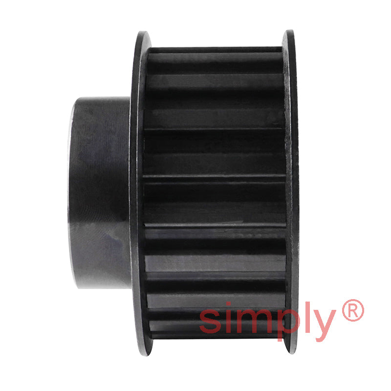 P42-L-075F - 3/8 inch Pitch 42 Tooth Flanged Pilot Bored Steel Timing Pulley for 3/4 inch Wide Belts