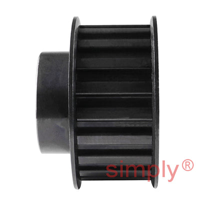 P27-L-075F - 3/8 inch Pitch 27 Tooth Flanged Pilot Bored Steel Timing Pulley for 3/4 inch Wide Belts