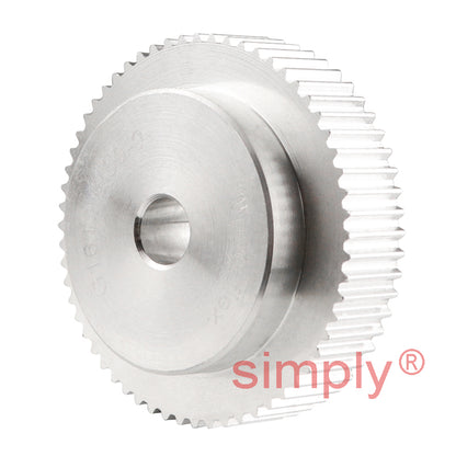 Aluminium Pilot Bore T2.5 Timing Pulley 2.5mm Pitch 60 Tooth for 6mm Wide Belts