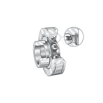 INA PE35XL Metric Parallel Outer Bearing Insert with Steel Aligning Ring and P Seals and Eccentric Collar 35x80x40mm