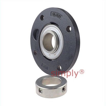 INA PME35XLN Four Bolt Cast Iron Round Housing with Eccentric Collar Insert 35mm Bore