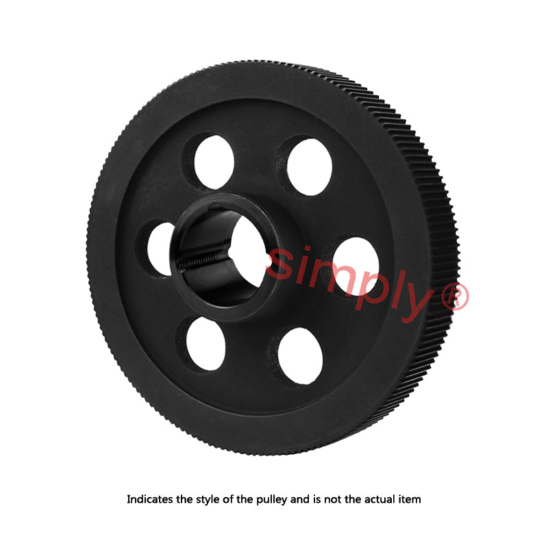 PC14M-140S-37 - 14mm Pitch 140 Tooth Polychain and Synchrochain Cast Iron Taper Bore Timing Belt Pulley for 37mm Wide Belts