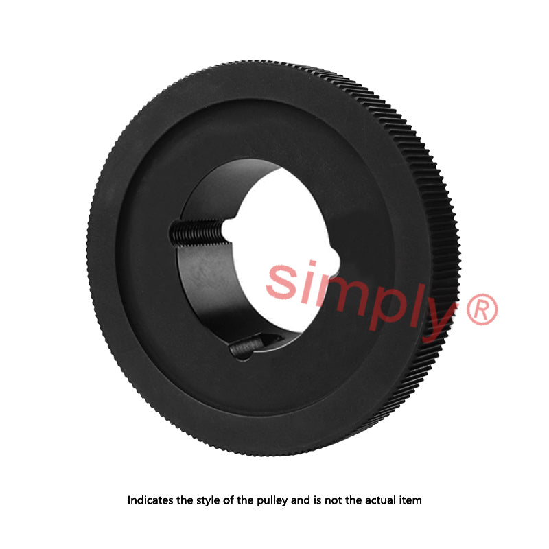PC14M-64S-90 - 14mm Pitch 64 Tooth Polychain and Synchrochain Steel Taper Bore Timing Belt Pulley for 90mm Wide Belts