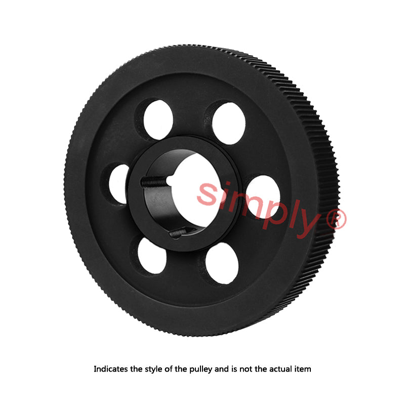 PC14M-192S-68 - 14mm Pitch 192 Tooth Polychain and Synchrochain Cast Iron Taper Bore Timing Belt Pulley for 68mm Wide Belts