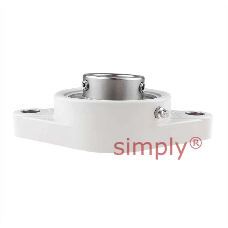 RHP PSFT1-1/4CR Thermo Plastic Two Bolt Oval Flange Housing with 1-1/4 inch Bore Stainless Insert