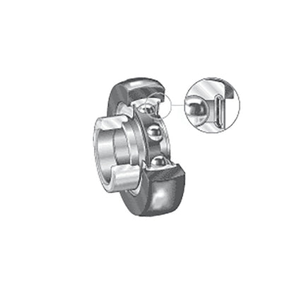 INA RABRB50/100XLFA106 Metric Bearing Insert with Rubber Interliner and P Seals and Eccentric Collar 50x100.2x47.7mm