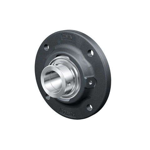 INA RMEO60XL Four Bolt Cast Iron Round Housing with Eccentric Collar Insert 60mm Bore
