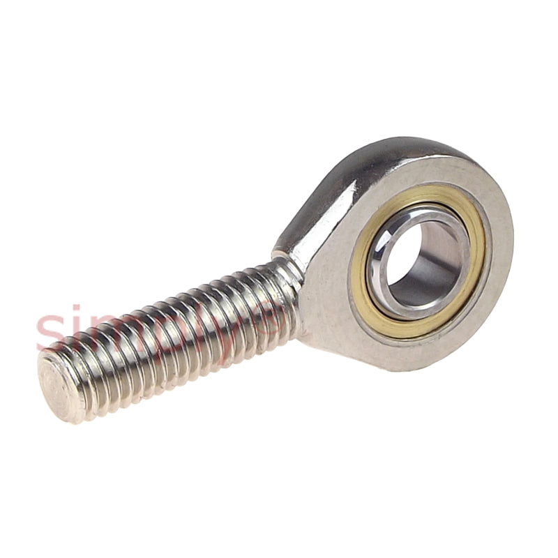 Codex SA10C Right Hand Steel / PTFE Sintered Bronze Lined Plain Male Rod End M10 Thread